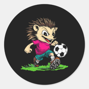 Footll Hedgehog Classic Round Sticker