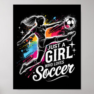 Footll Lovers Just A Girl Who Loves Footll Poster