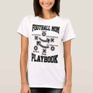Footll Mum Playbook Footll Player Mama Sport Love  T-Shirt