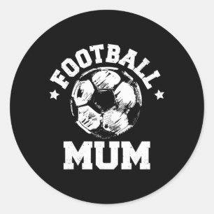 Footll Mum Sketch Soccer Ll Proud Match Day Mum  Classic Round Sticker