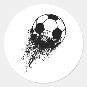 Footll Player Sport Vintage Men Boys Footll  Classic Round Sticker