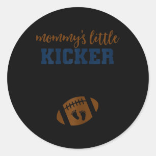 Footll Pregnancy Announcement Fall By Reveal 1  Classic Round Sticker