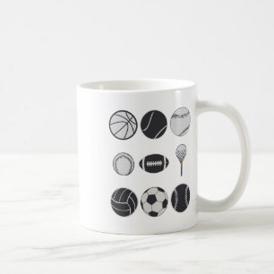 Footll Sell Soccer Volleyll Sketll Cricket Ll Coffee Mug