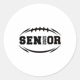 Footll Senior 2025 Graduation Year Classic Round Sticker