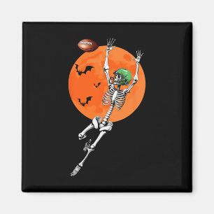Footll Skeleton Halloween Footll Player Magnet