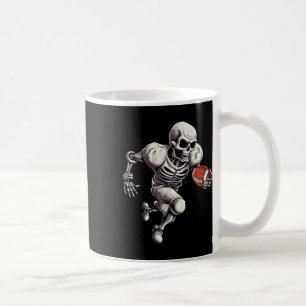 Footll Skeleton Playing Footll Halloween Skull Lov Coffee Mug