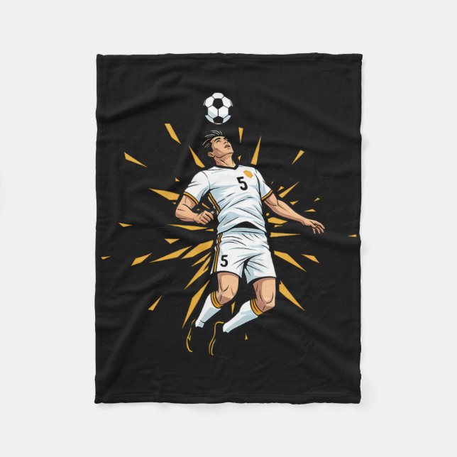 Footll Soccer Perfect German Header Comic  Fleece Blanket (Front)