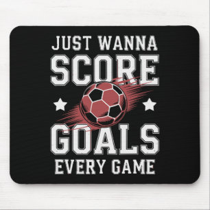 Footll Soccer Player Score More Goals Grroots For Mouse Pad