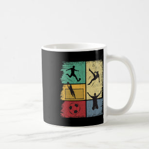 Footll Soccer Players Hand-drawn Retro Boys Men Coffee Mug