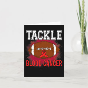 Footll Tackle Blood Cancer Awareness Men Women Red Card