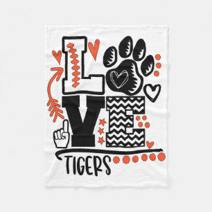 Footll Tigers Paw Mum School Spirit  Fleece Blanket