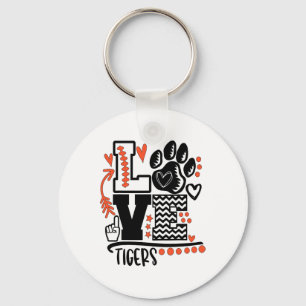 Footll Tigers Paw Mum School Spirit Key Ring