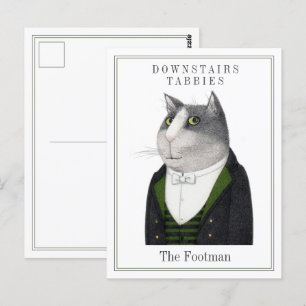 FOOTMAN CAT Postcard 