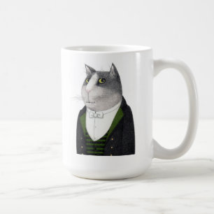 FOOTMAN CAT Tall White Mug