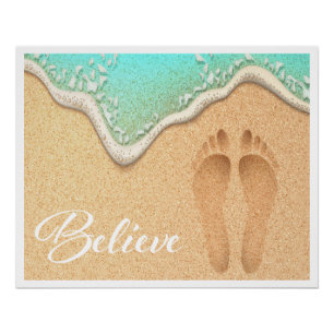 Footprint in Sand Theme  Poster