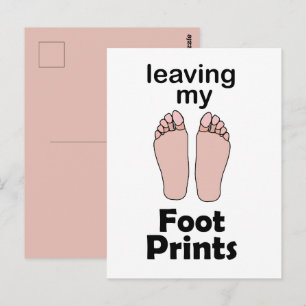Footprint Leaving My Footprints Inspirational  Postcard