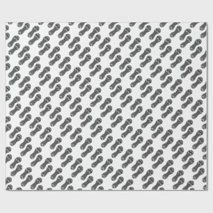 Footprint of running shoes wrapping paper