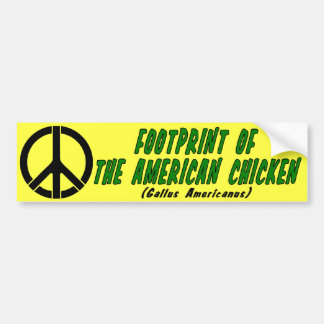 Footprint of The American Chicken Bumper Sticker