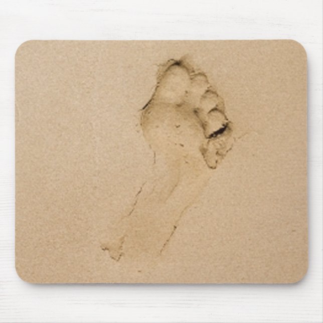 Footprint on the Beach Mouse Pad (Front)