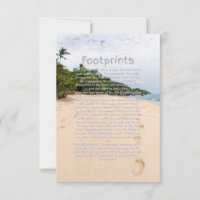 Footprint Poem 2A Flat Greeting Card