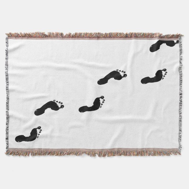 Footprint Throw Blanket (Front)