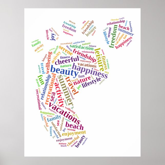 Footprint words cloud poster (Front)