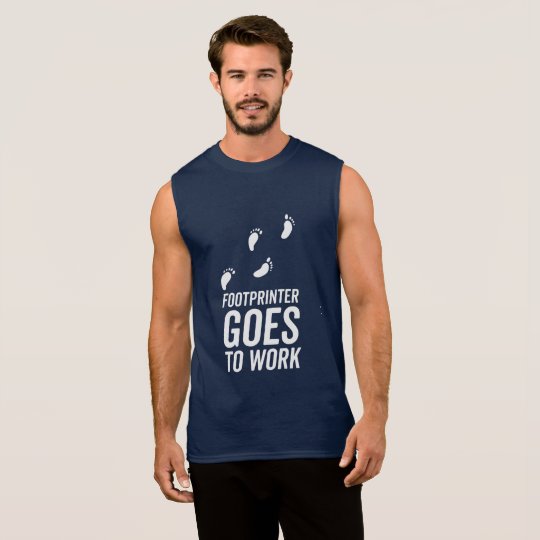 Footprinter goes to work sleeveless shirt