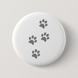 Footprints Animal Dog Paw Cat 6 Cm Round Badge