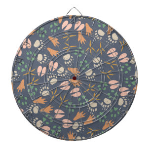 Footprints Animal Lover Natural Spring Vibes Dartboard