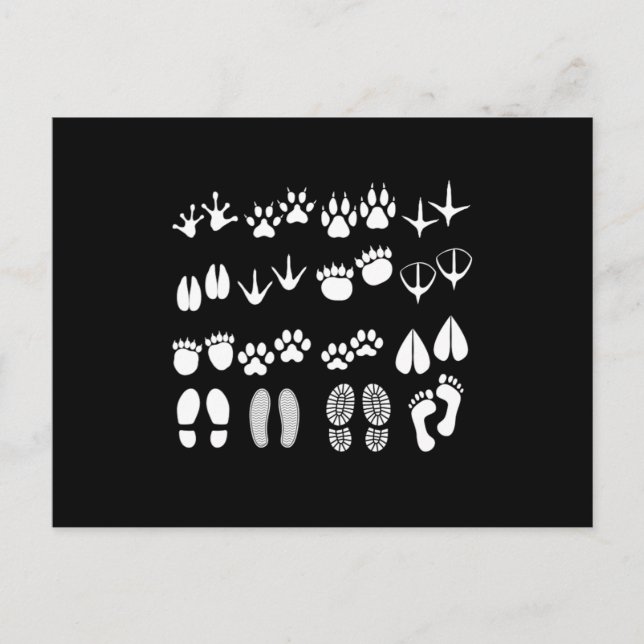 Footprints Animals Farm Farmer Chicken Cow Gift Postcard (Front)