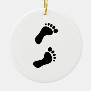 Footprints Ceramic Tree Decoration