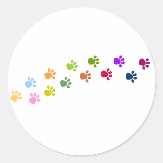 Footprints Classic Round Sticker (Front)