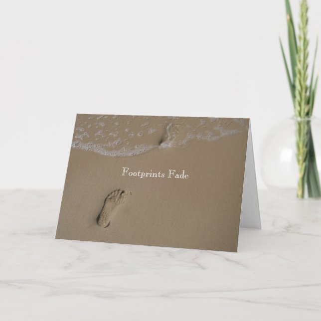 Footprints fade greeting card (Front)