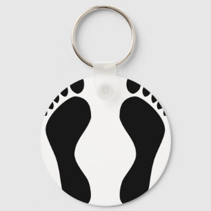 footprints feet key ring