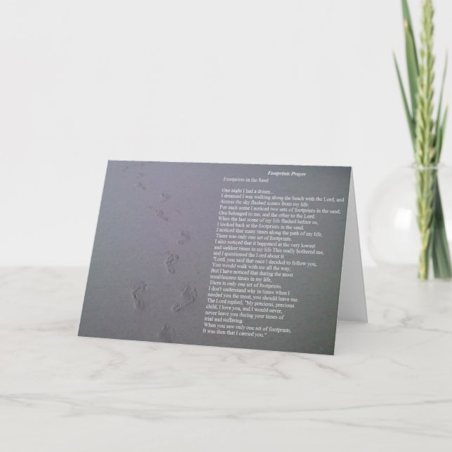 Footprints Greeting Card (Front)