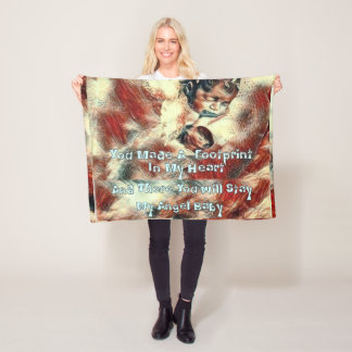 Footprints In My Heart Fleece Blanket