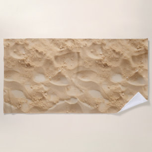 Footprints in Sand Towel – Real Beach Texture