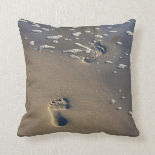 Footprints in the sand... A beach pillow! Cushion