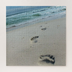 Footprints in the Sand - Beach - 20x20 - 676 pc Jigsaw Puzzle