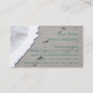 Footprints in the Sand - business card template