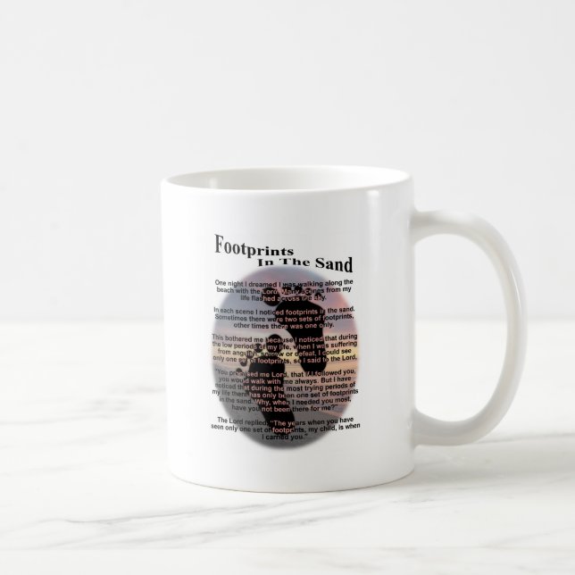 Footprints in the Sand... Coffee Mug (Right)