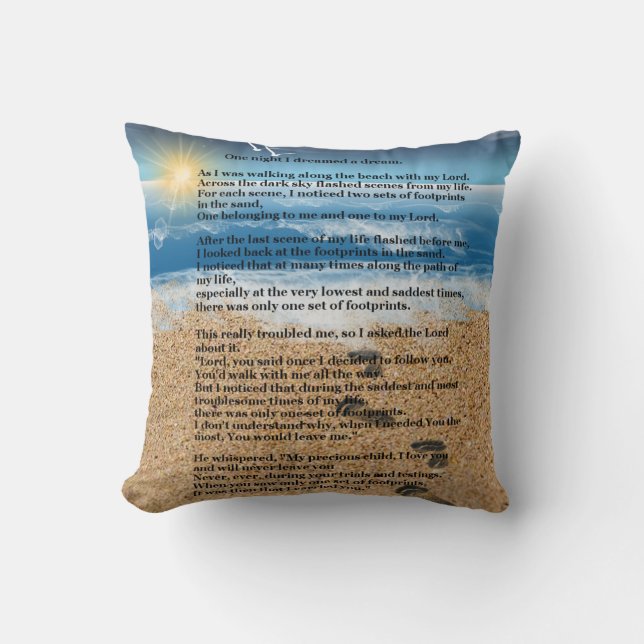 Footprints in the Sand Cushion (Front)