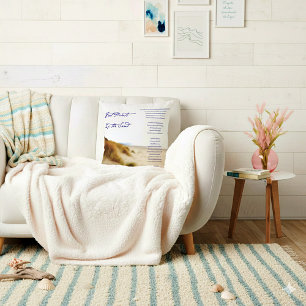 footprints in the sand cushion