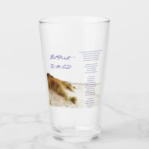 footprints in the sand glass