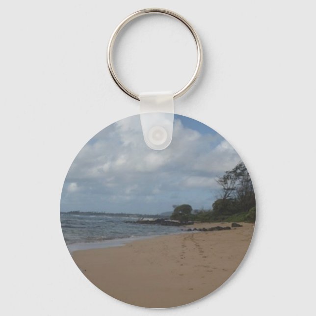 Footprints in the Sand Key Ring (Front)