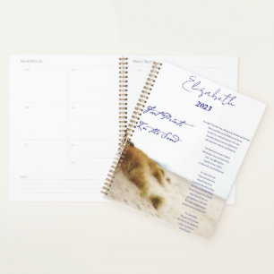 footprints in the sand personalised, custom year planner