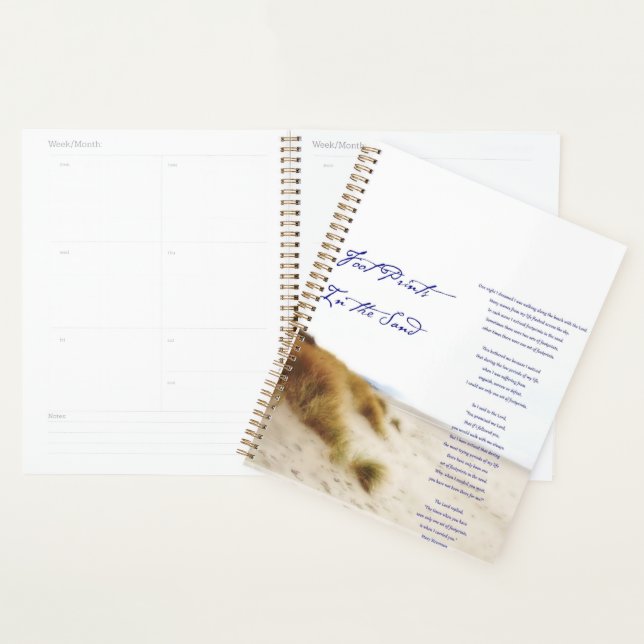 footprints in the sand planner (Display)