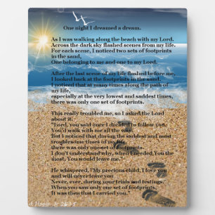 Footprints in the Sand Plaque