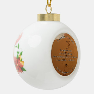 Footprints in the Sand Poem Gift Ceramic Ball Christmas Ornament