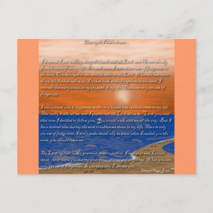 Footprints in the Sand Poem Postcard